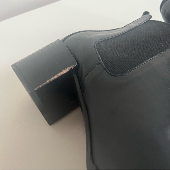 Everlane Women’s The Heel Boot Pull On Black Leather Almond Toe Block Heel 8.5 - Picture 10 of 15